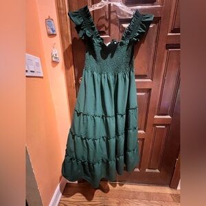 Hill House Ellie Nap Dress Green Size L. USED